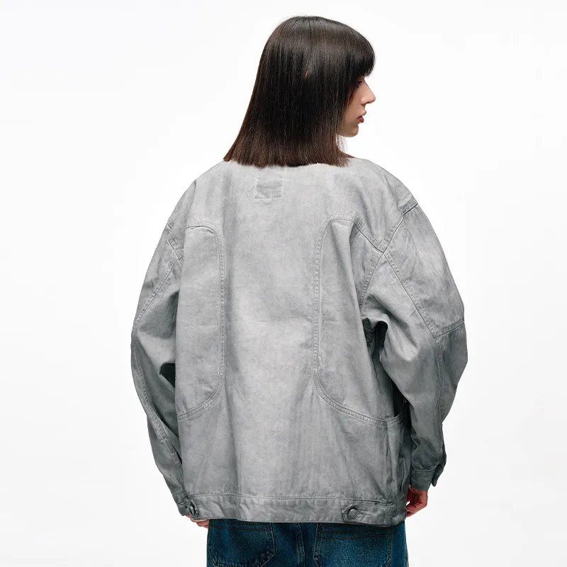 SANSYAS Jackets & Coats Unisex Dirty Gray-1
