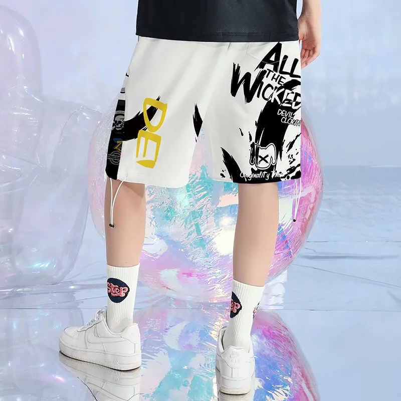 SANSYAS Casual Shorts Unisex White-3