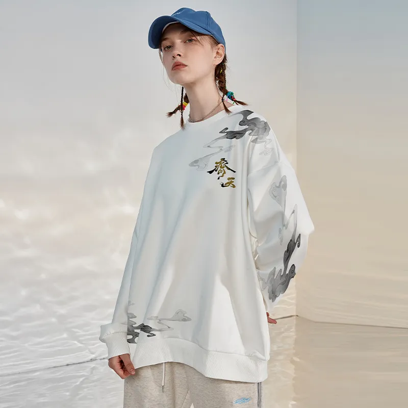 SANSYAS Sweatshirt Unisex White-5