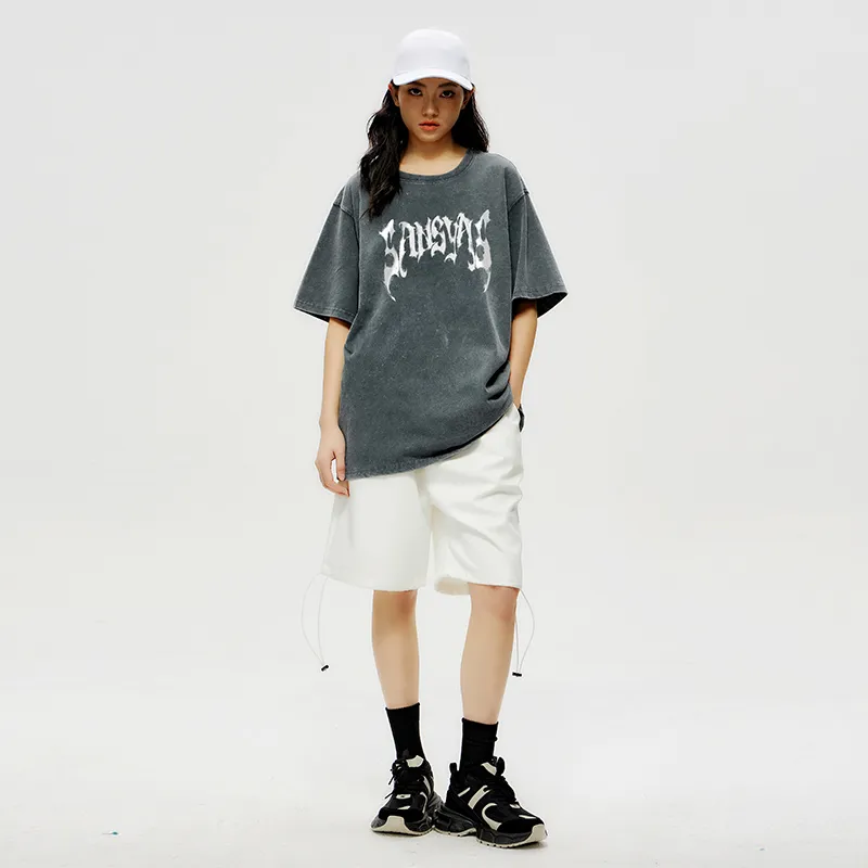 SANSYAS T Shirt Unisex Washed Gray-7