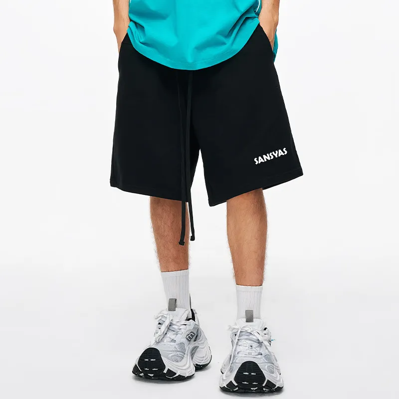SANSYAS Casual Shorts Unisex Black-6