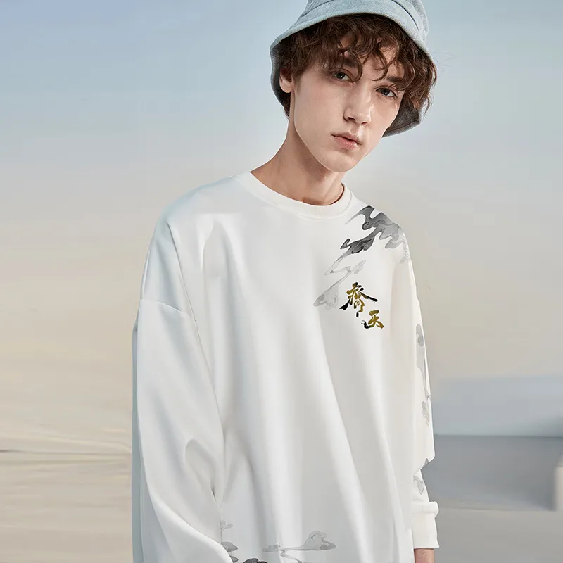 SANSYAS Sweatshirt Unisex White-6