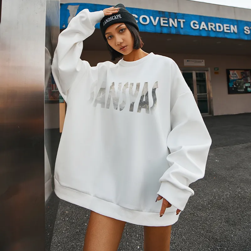 SANSYAS Sweatshirt Unisex White-4