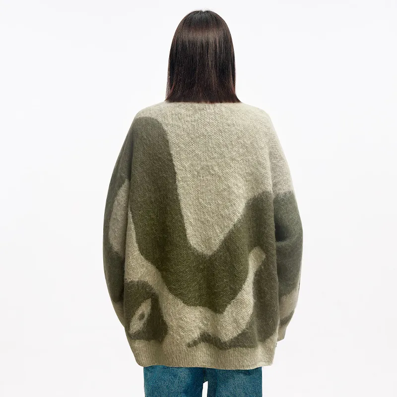 SANSYAS Sweaters Unisex Green-5