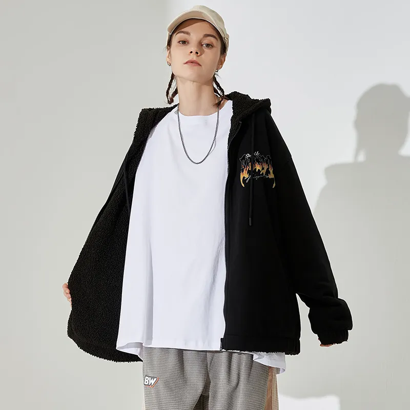 SANSYAS Jackets Coats Unisex Black-5