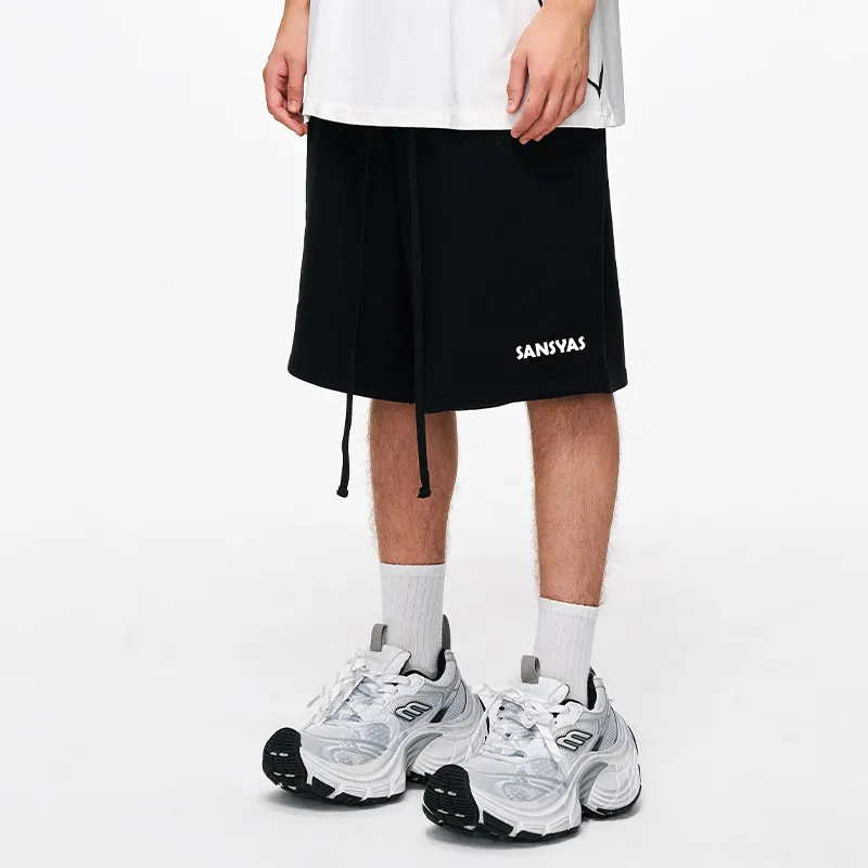 SANSYAS Casual Shorts Unisex Black-2
