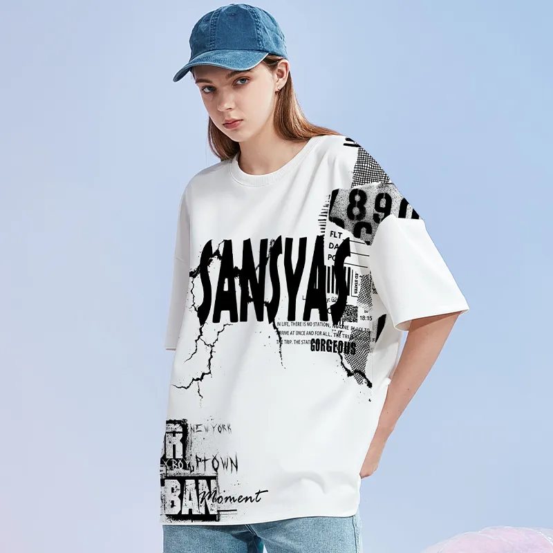SANSYAS T Shirts Unisex White-4