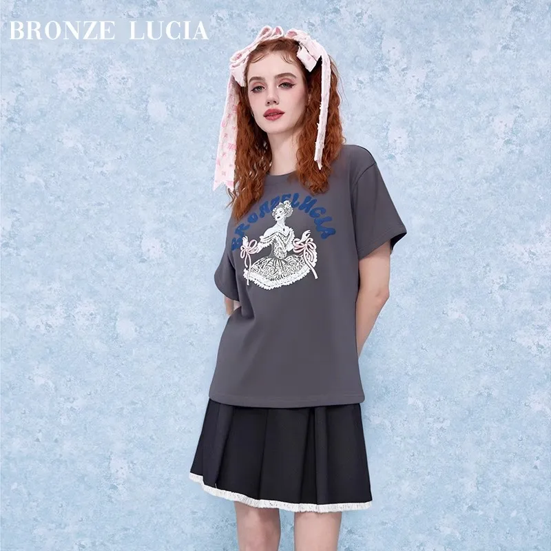 Bronze Lucia T Shirts Unisex Gray-1