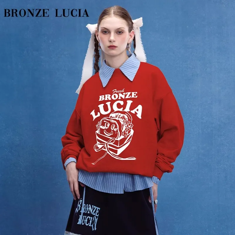 Bronze Lucia Sweatshirt Unisex Red-2