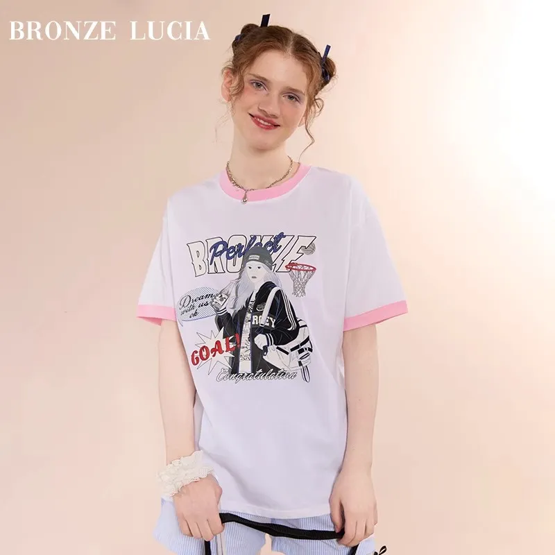 Bronze Lucia T Shirts Unisex White-3