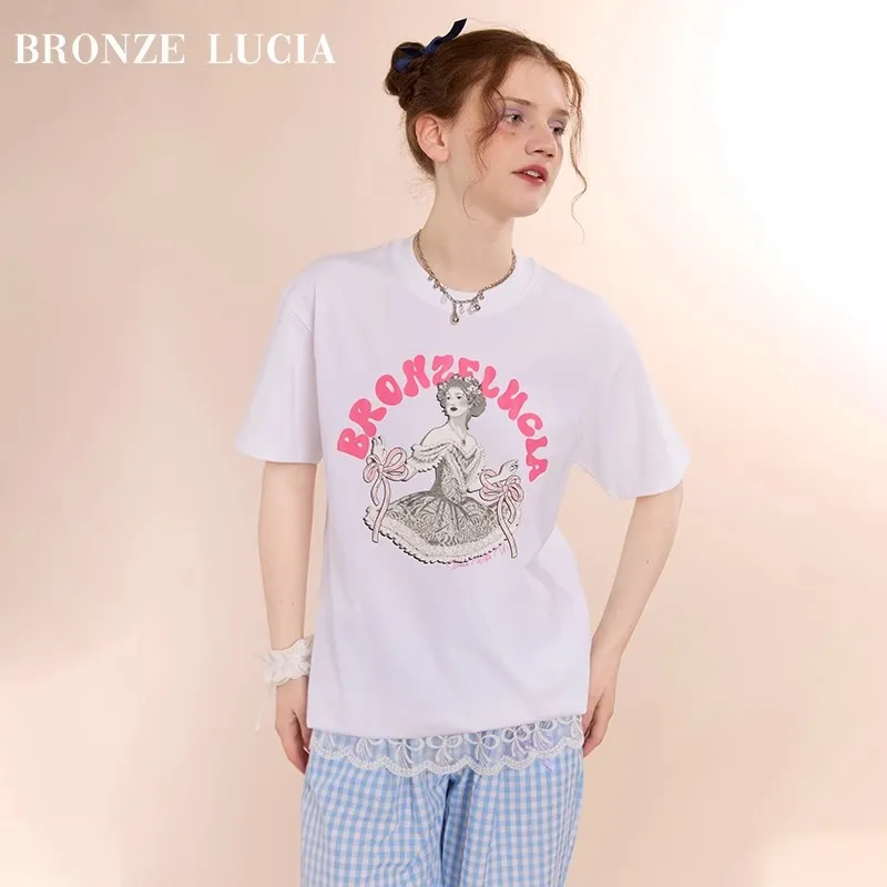 Bronze Lucia T Shirts Unisex White-3