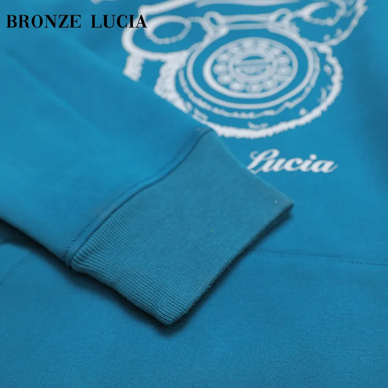 Bronze Lucia Sweatshirt Unisex Peacock Blue-3