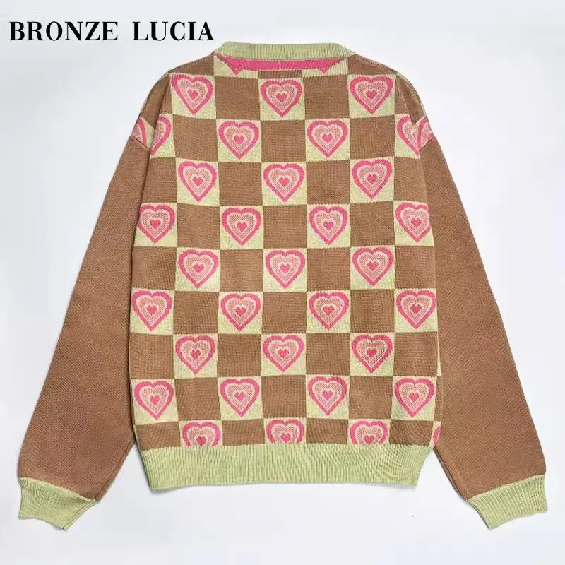 Bronze Lucia Knitwear Women's Brown Green-2