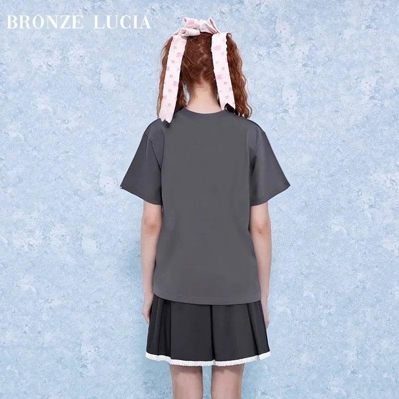 Bronze Lucia T Shirts Unisex Gray-3