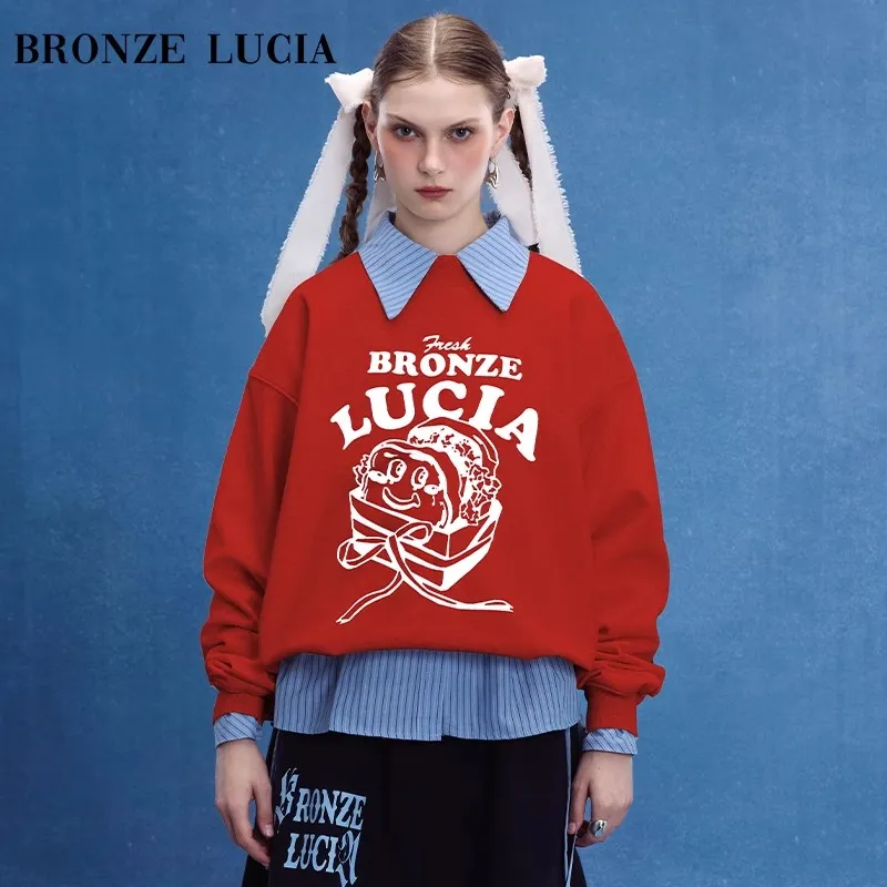 Bronze Lucia Sweatshirt Unisex Red-0