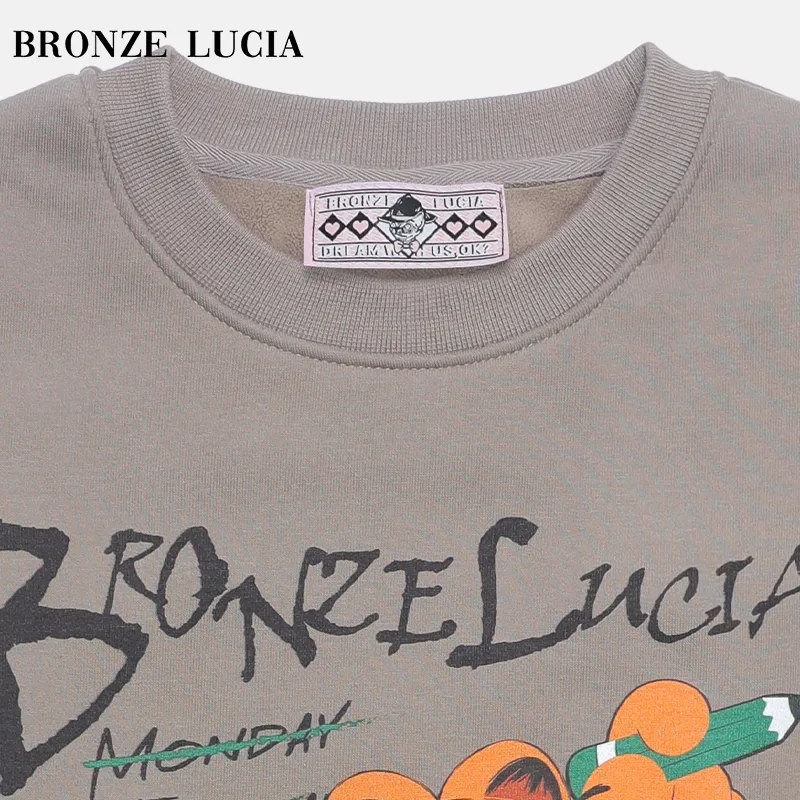 Bronze Lucia x JIAFEIMAO,LIANMINGKUAN Sweatshirt Unisex Khaki-2