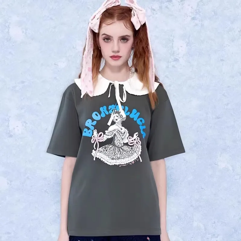 Bronze Lucia T Shirts Women's Gray-2