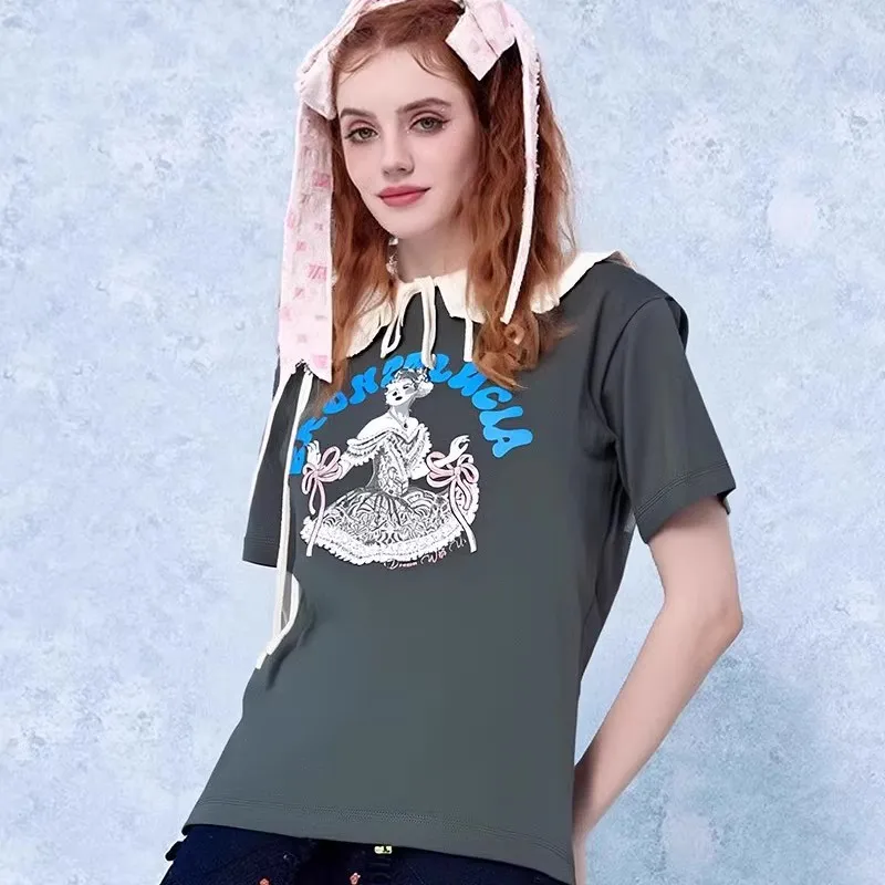 Bronze Lucia T Shirts Women's Gray-1