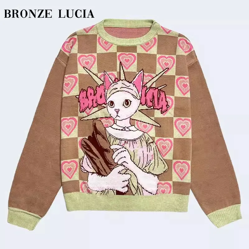 Bronze Lucia Knitwear Women's Brown Green-1
