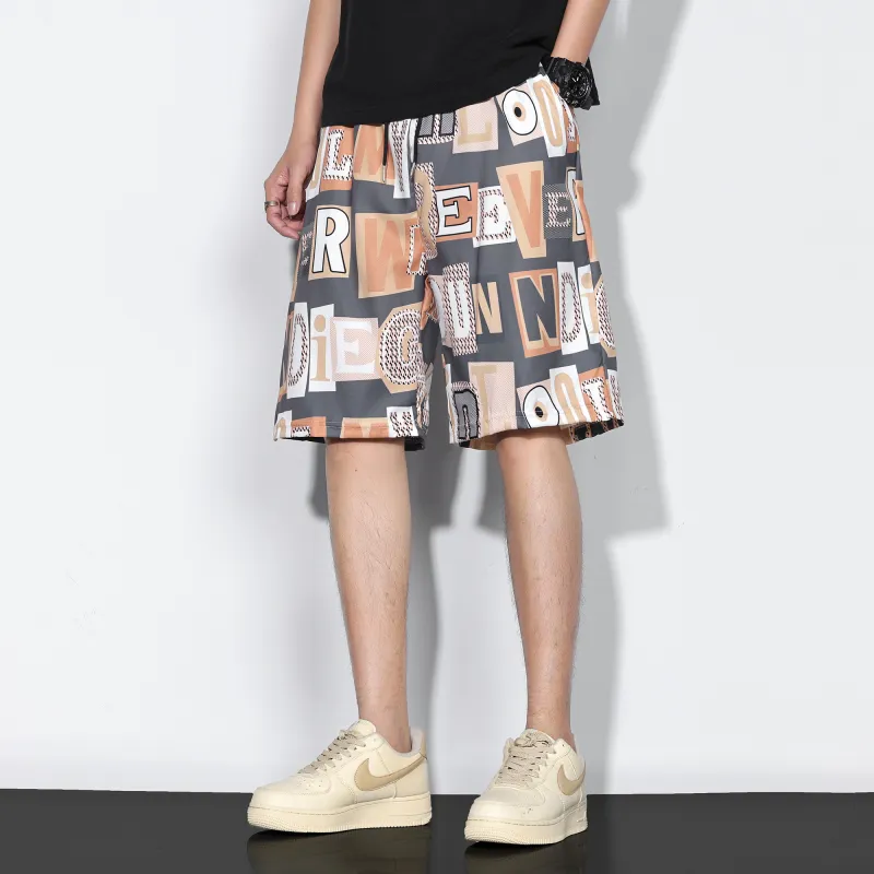 G.M BONNEY Beach Shorts Unisex Gray-3