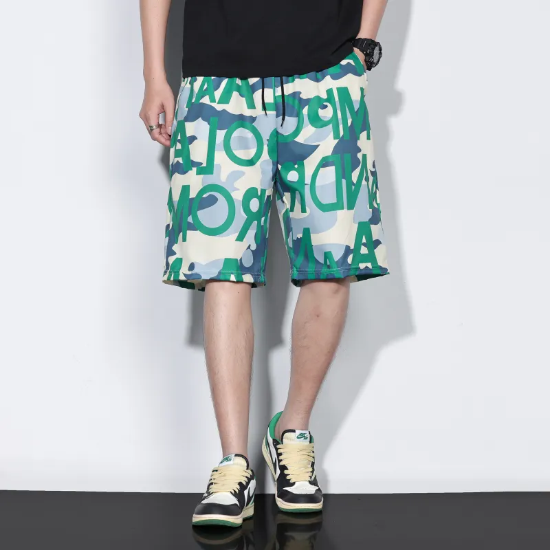 G.M BONNEY Beach Shorts Unisex Green-2