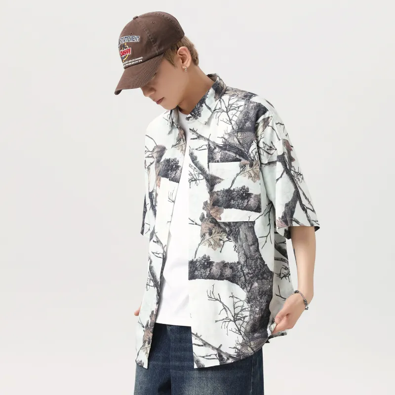 G.M BONNEY Shirts Unisex Branch Camouflage-2