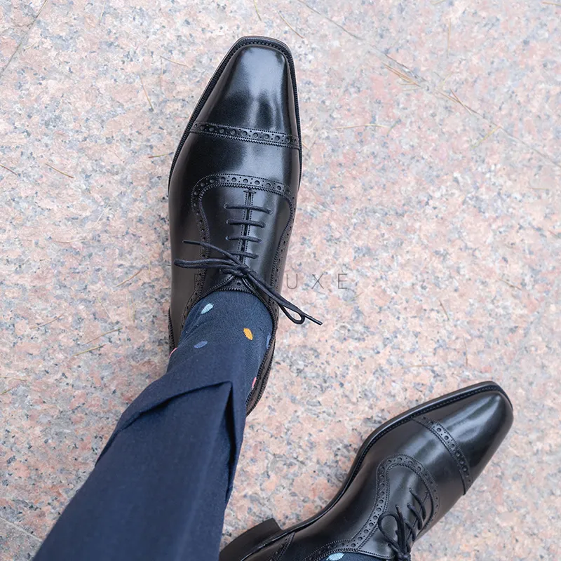 GAZIANO GIRLING St.James II Dress Shoes Men's Black/Brown-2