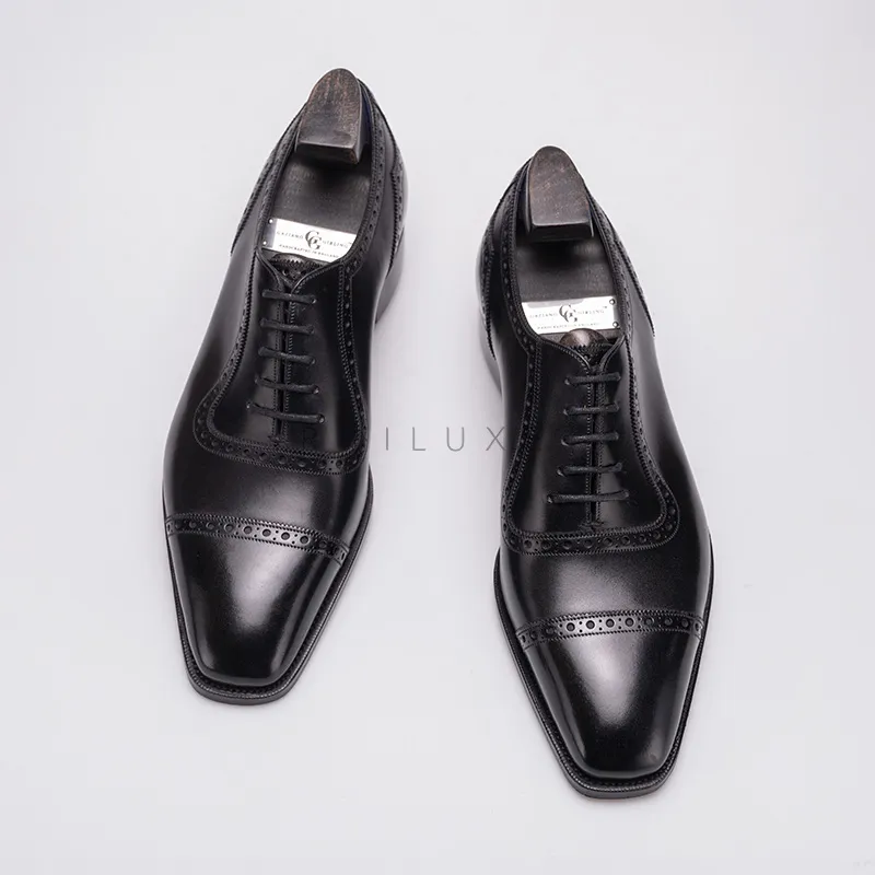 GAZIANO GIRLING St.James II Dress Shoes Men's Black/Brown-5