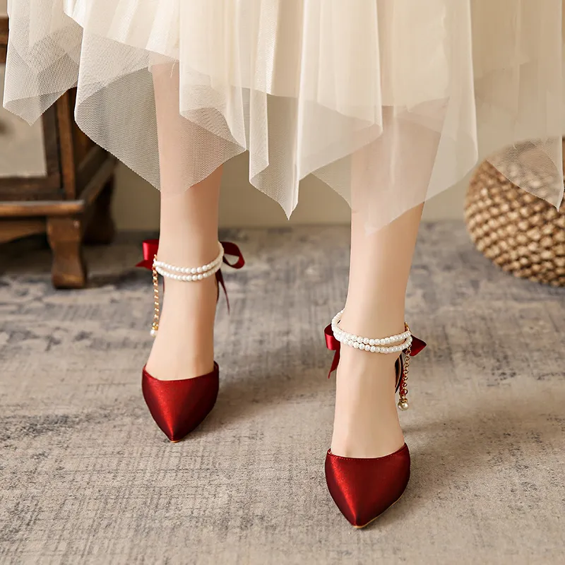 Take The Qin Slim Heel High Heels 6CM Women's-3