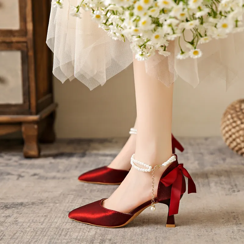 Take The Qin Slim Heel High Heels 6CM Women's-2