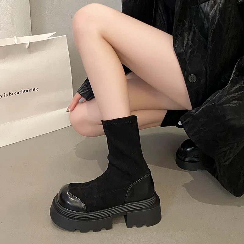Take The Qin Ankle Boots 6.5cm Women's Black-1