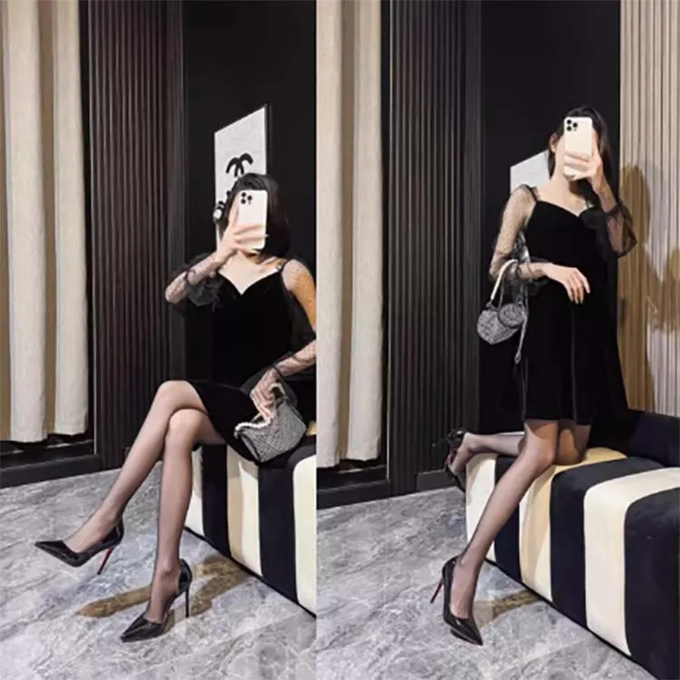 Take The Qin Slim Heel High Heels 9cm 7cm Women's [Gift Box Set]-42