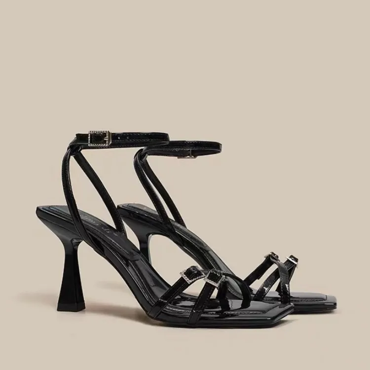 Take The Qin One Strap Sandals Women's Black-3
