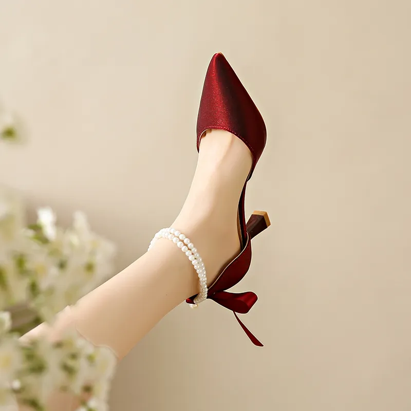 Take The Qin Slim Heel High Heels 6CM Women's-6