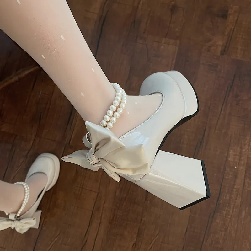 Take The Qin Chunky Heel High Heels Women's-1