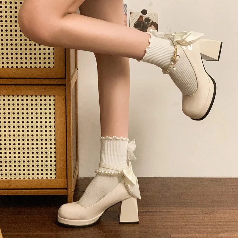 Take The Qin Chunky Heel Mary Jane Shoes Women's-19