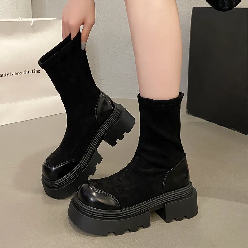 Take The Qin Ankle Boots 6.5cm Women's Black-2