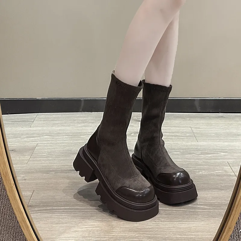 Take The Qin Ankle Boots 6.5cm Women's Black-6