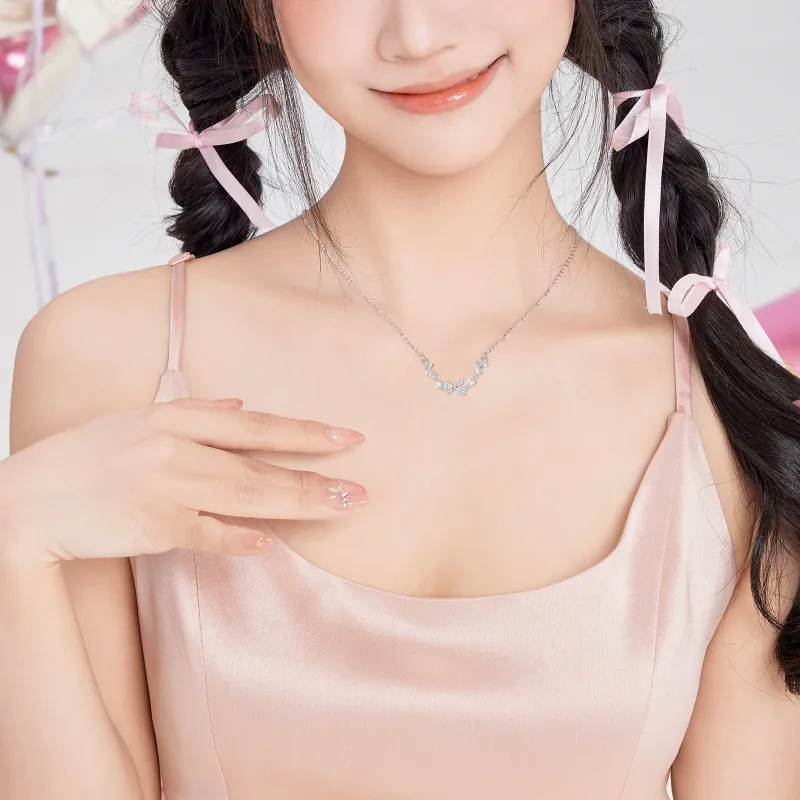 Barbie S925 Silver, Synthetic Cubic Zirconia Necklaces Women's-3