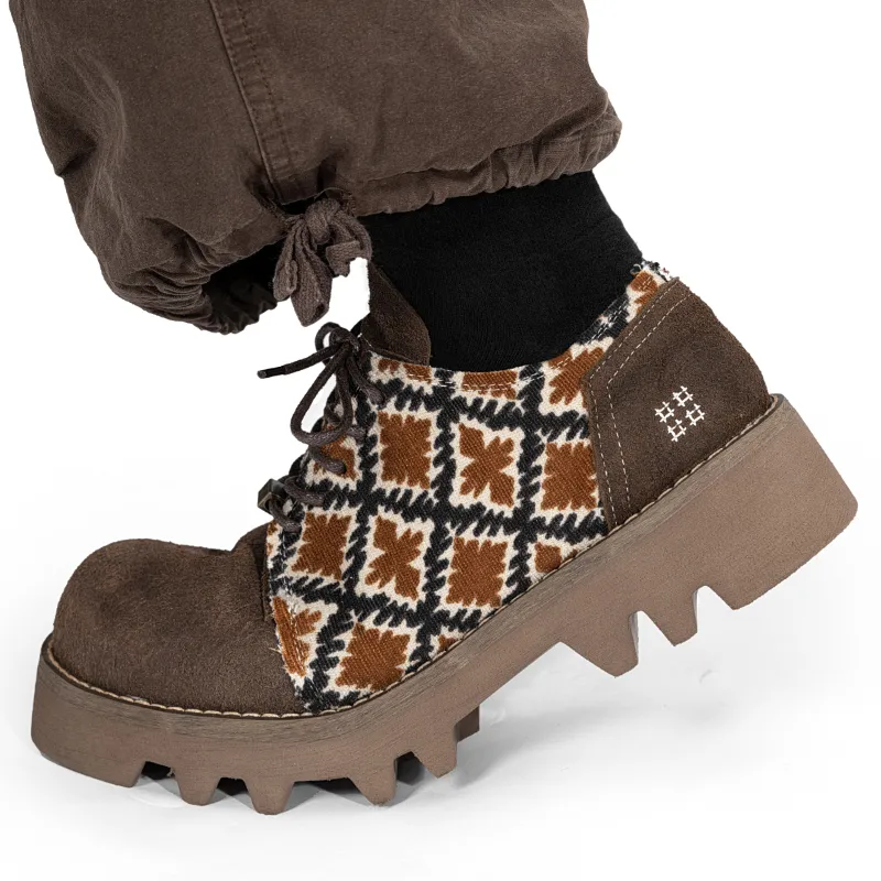 Rewrite Casual Shoes Men's Coffee-3