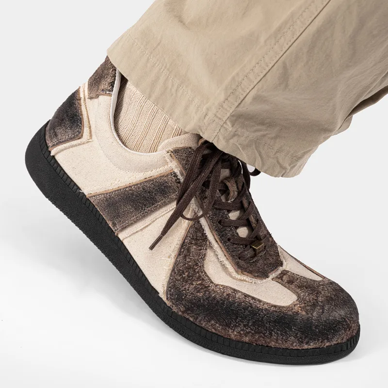 Rewrite Low Top German Army Trainers Unisex Khaki-1