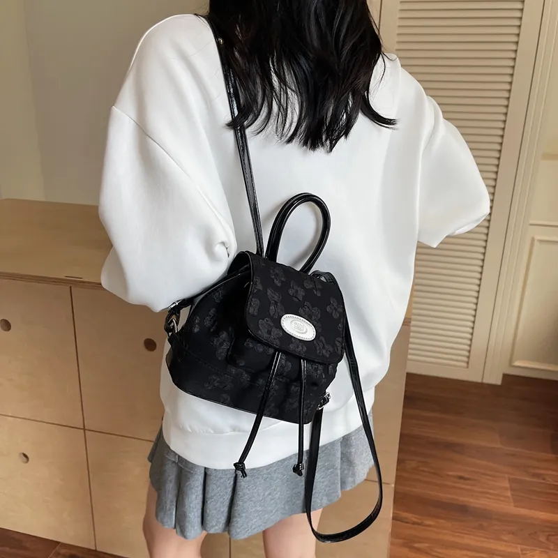 Teddy Bear Collection Fabric Backpack Women's Multicolor-7