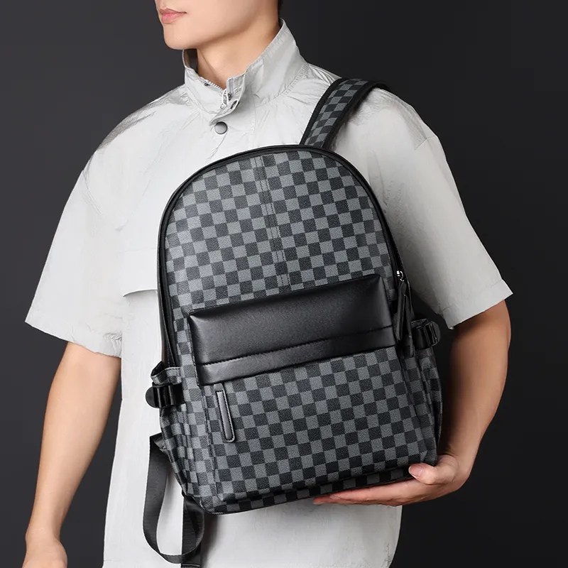 Teddy Bear Collection PU Backpack Men's Black/Brown-3