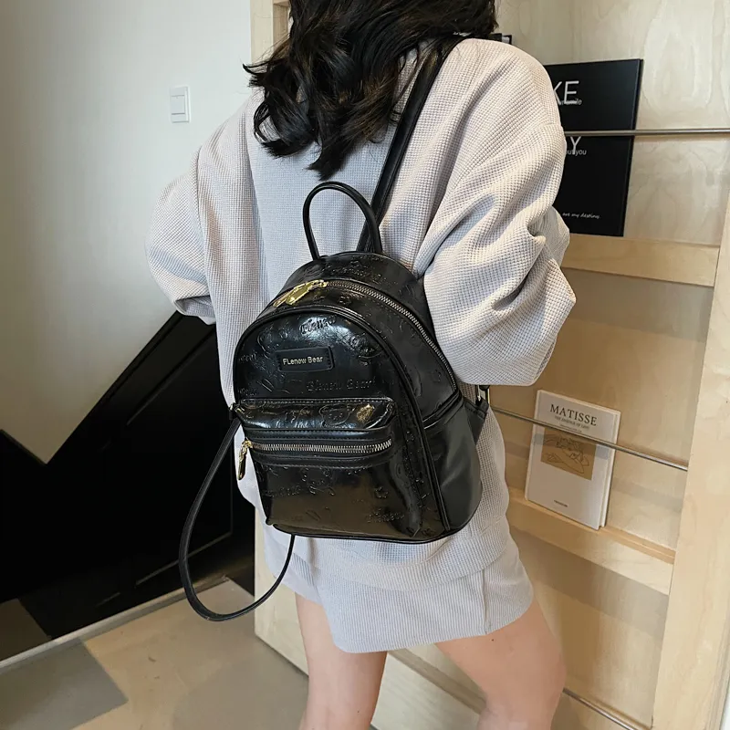 Teddy Bear Collection PU Backpack Women's Multicolor-18