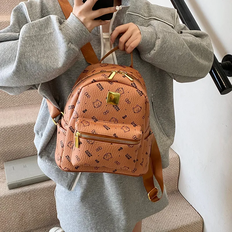 Teddy Bear Collection PU Backpack Women's Multicolor-14