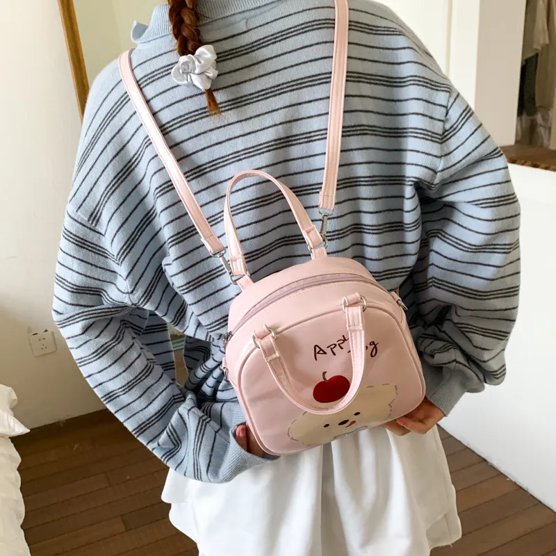 Teddy Bear Collection PU Backpack Women's Multicolor-9