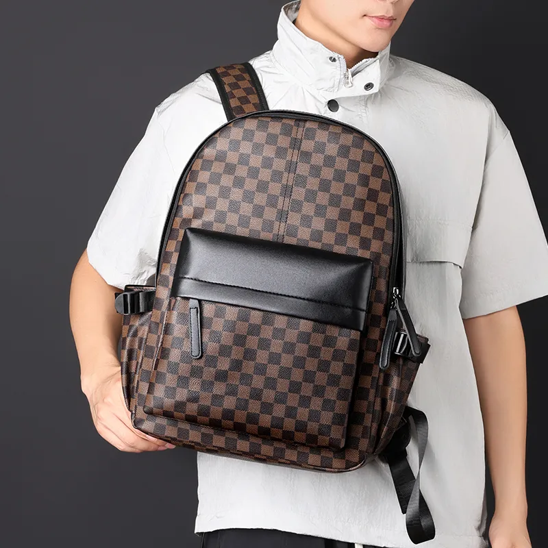 Teddy Bear Collection PU Backpack Men's Black/Brown-9