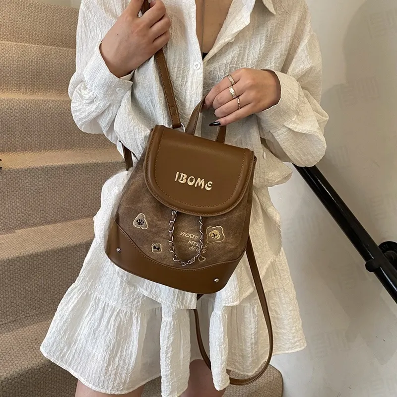 Teddy Bear Collection PU Backpack Women's Multicolor-13