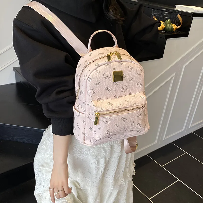 Teddy Bear Collection PU Backpack Women's Multicolor-5