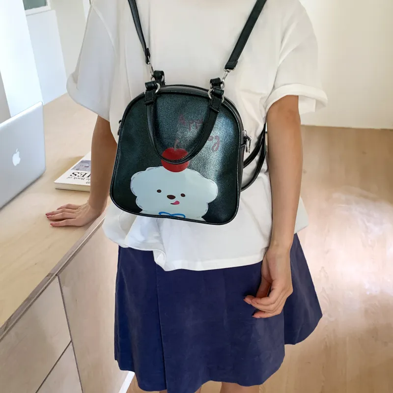 Teddy Bear Collection PU Backpack Women's Multicolor-17